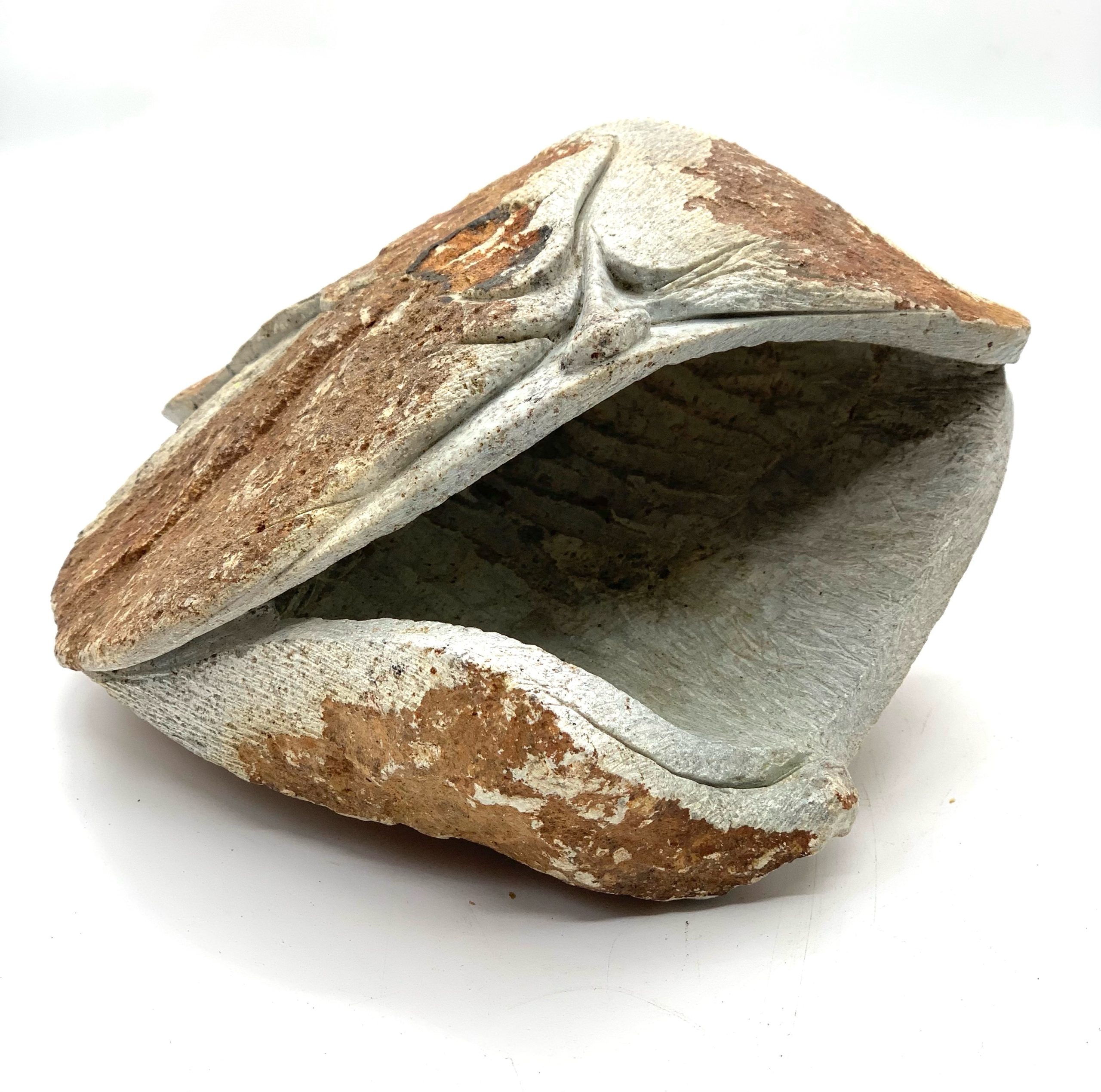 An abstract Shona sculpture made of Serpentine stone.