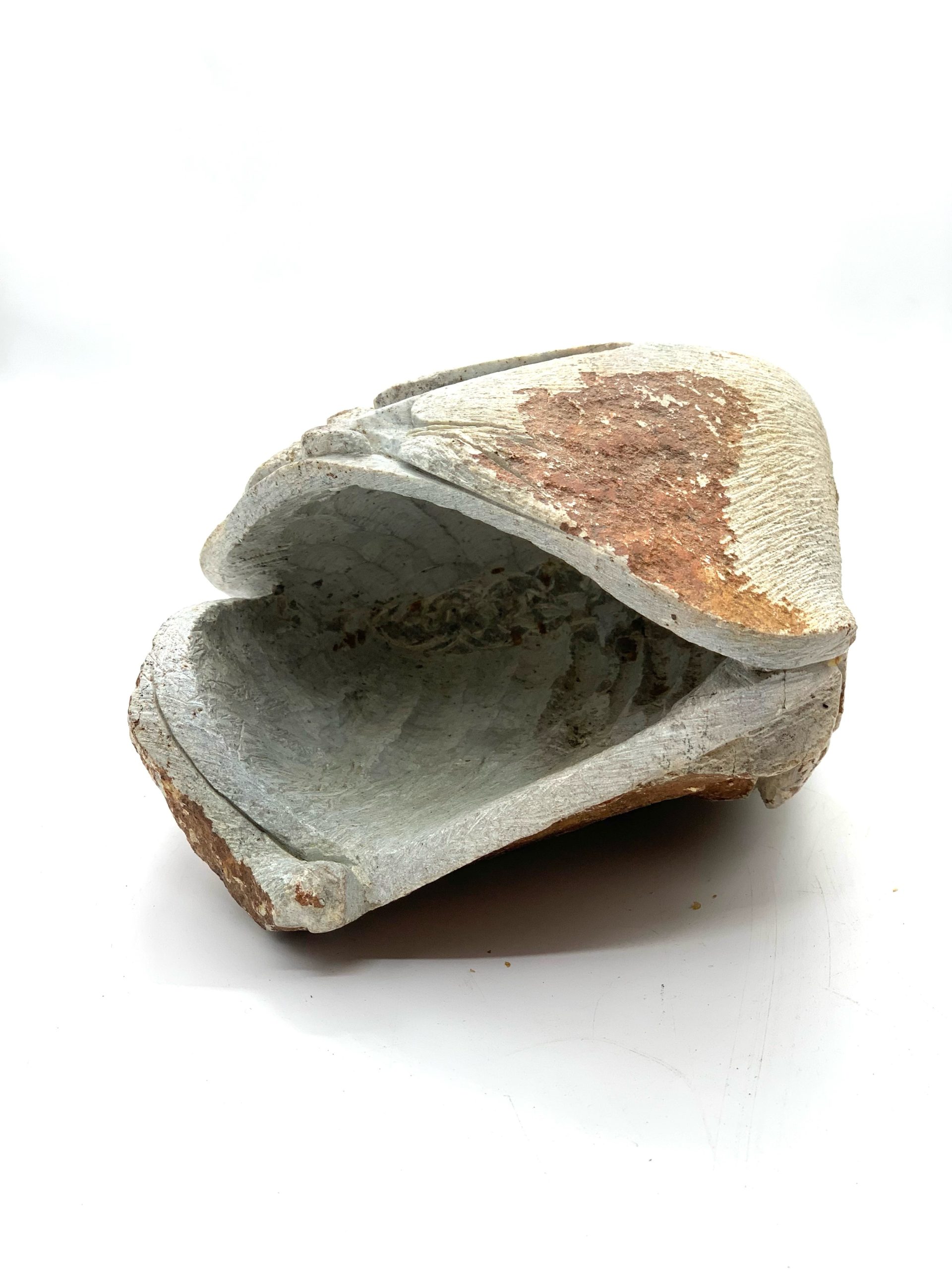 An abstract Shona sculpture made of Serpentine stone.