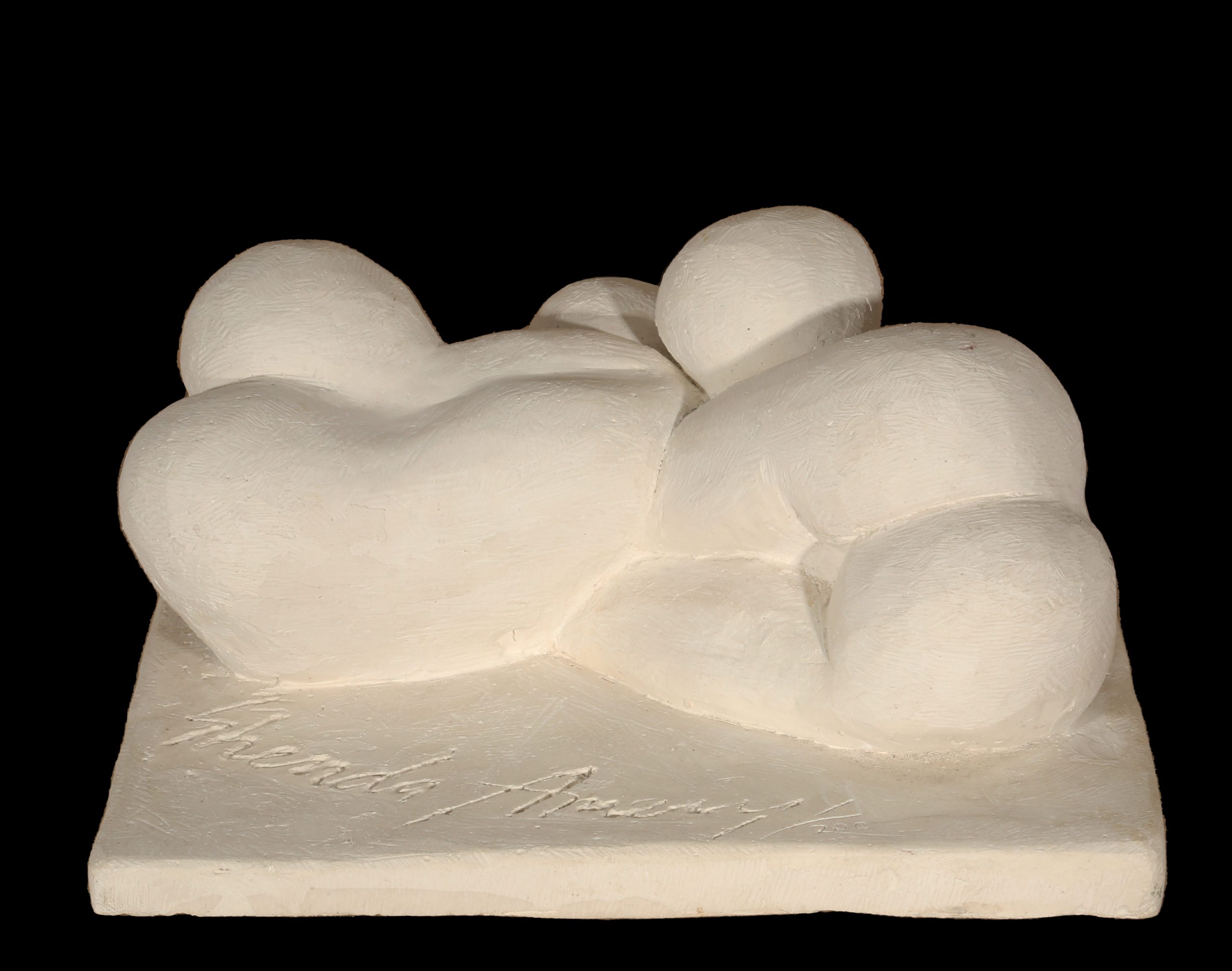 Tabletop Abstract Stone Resin Sculpture - Two Reclining Figures by Shenda Amery (Edition of 200) - Image 4
