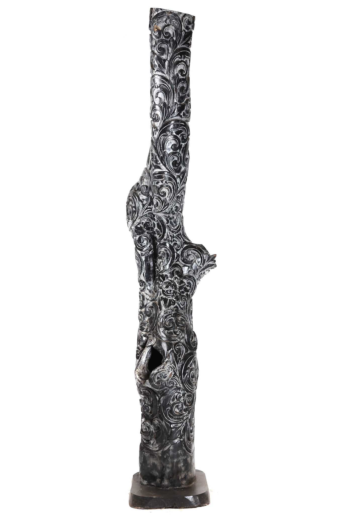 Natural Carved Tree Sculpture for Indoor Setting