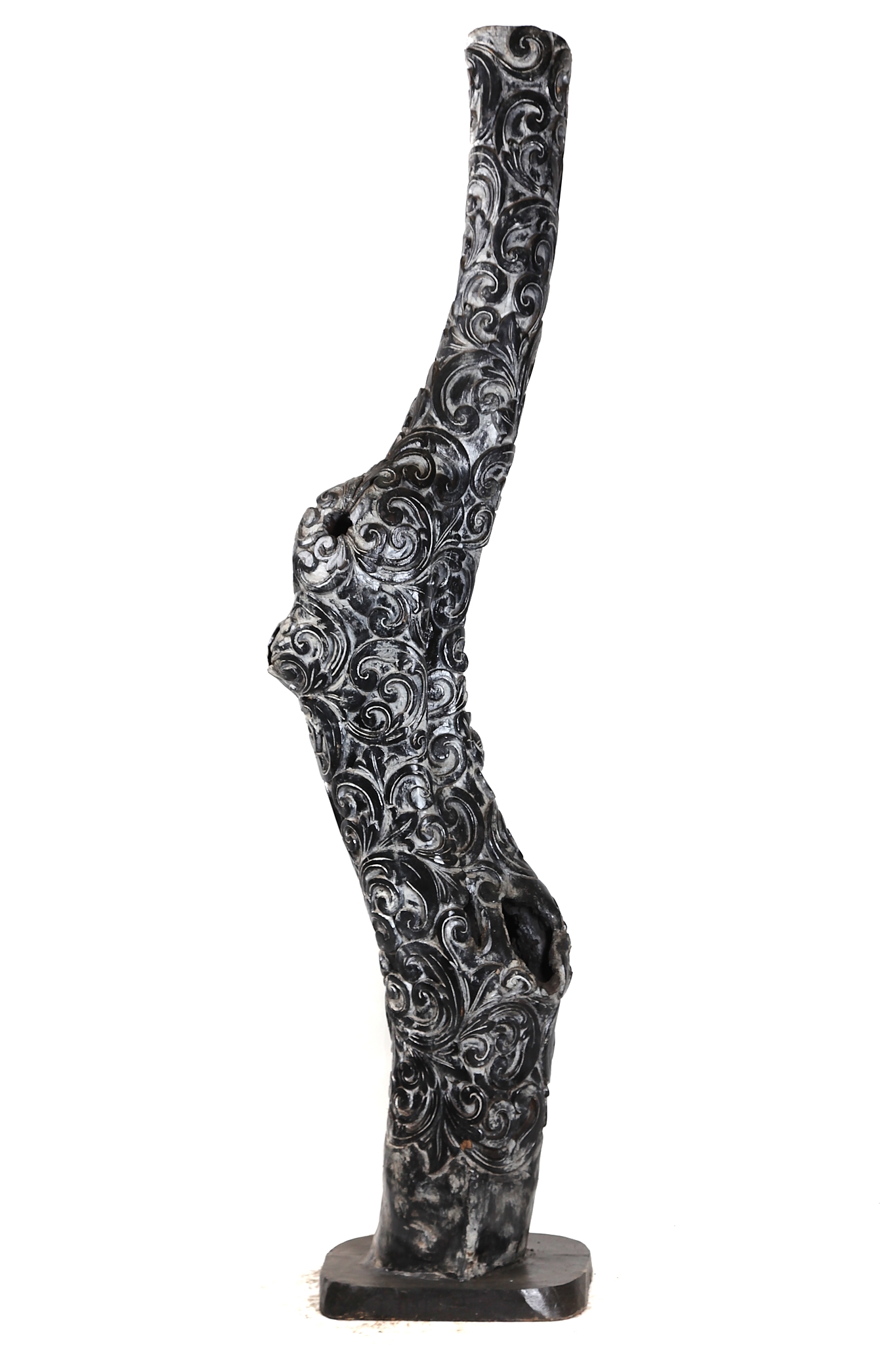 Natural Carved Tree Sculpture for Indoor Setting