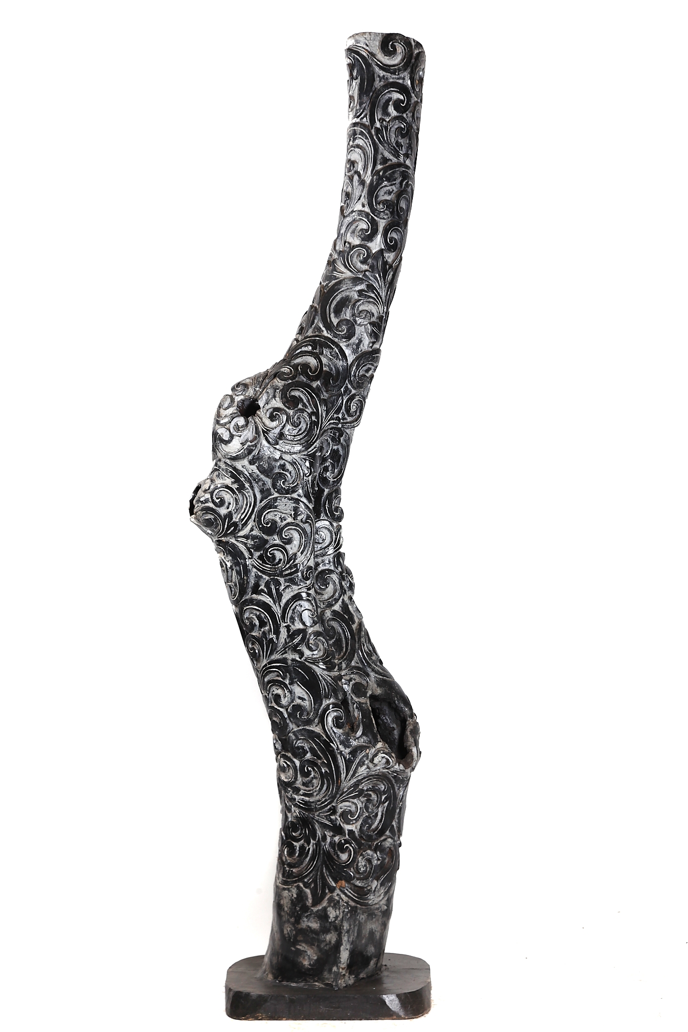 Natural Carved Tree Sculpture for Indoor Setting