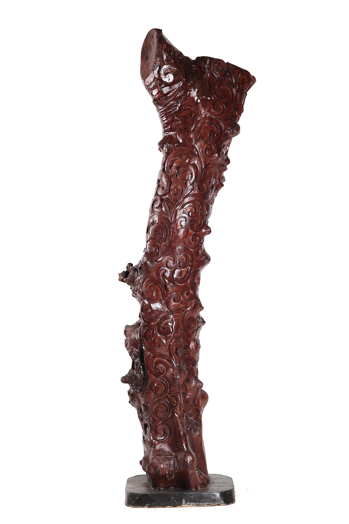 Natural Carved Tree Sculpture for Indoor Setting