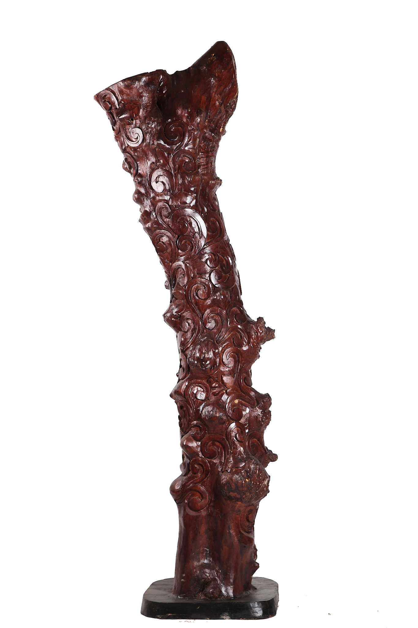 Natural Carved Tree Sculpture for Indoor Setting