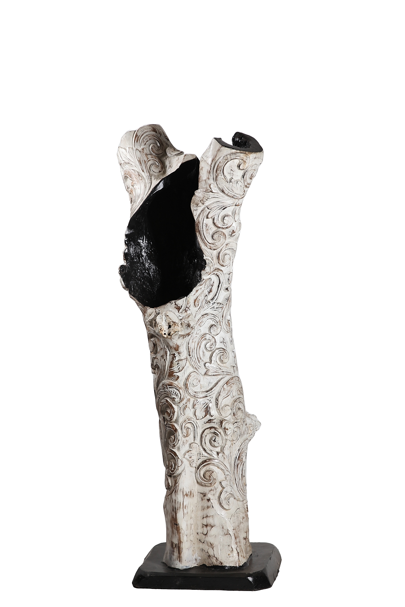 Natural Carved Tree Sculpture for Indoor Setting