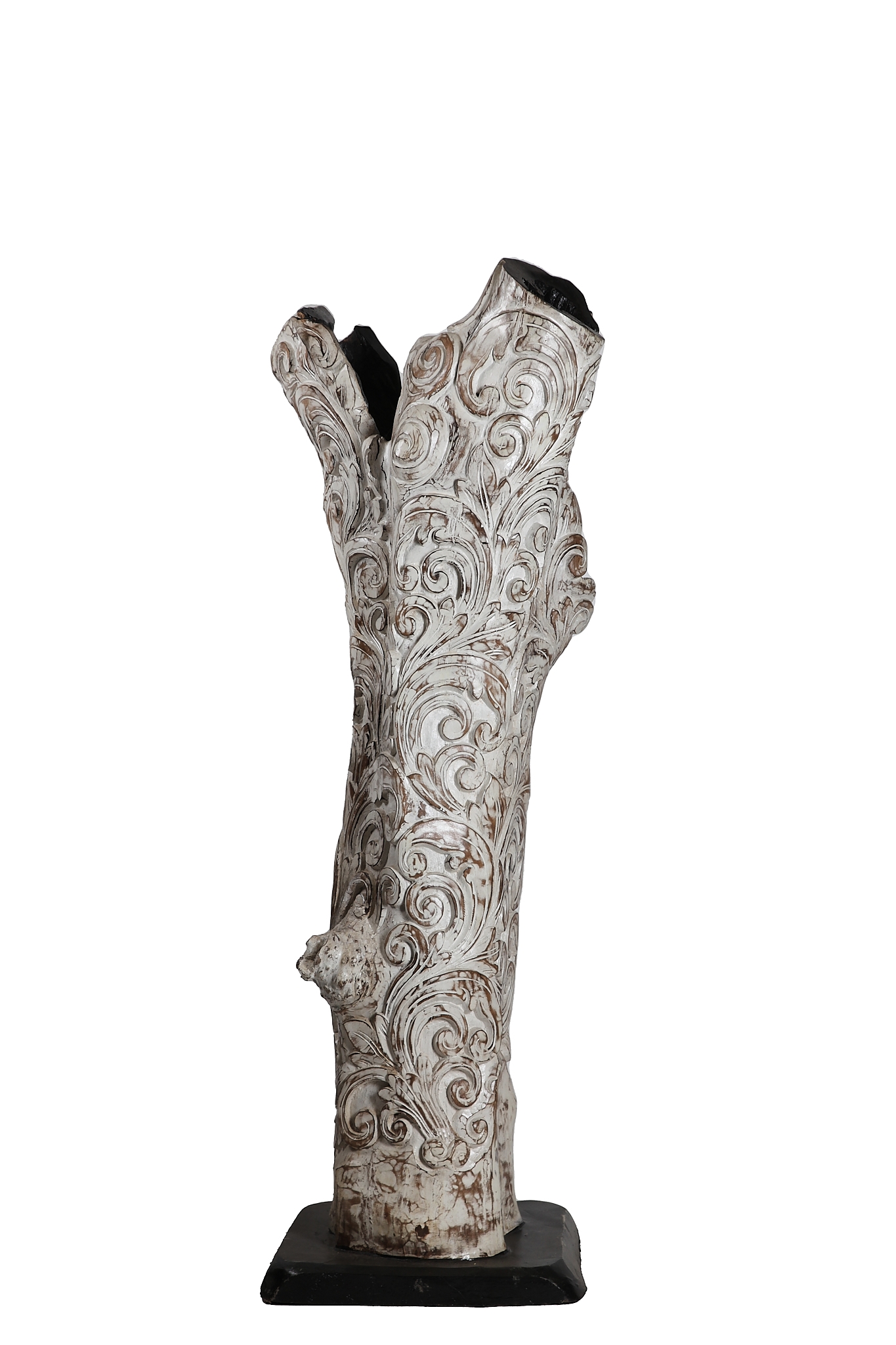 Natural Carved Tree Sculpture for Indoor Setting