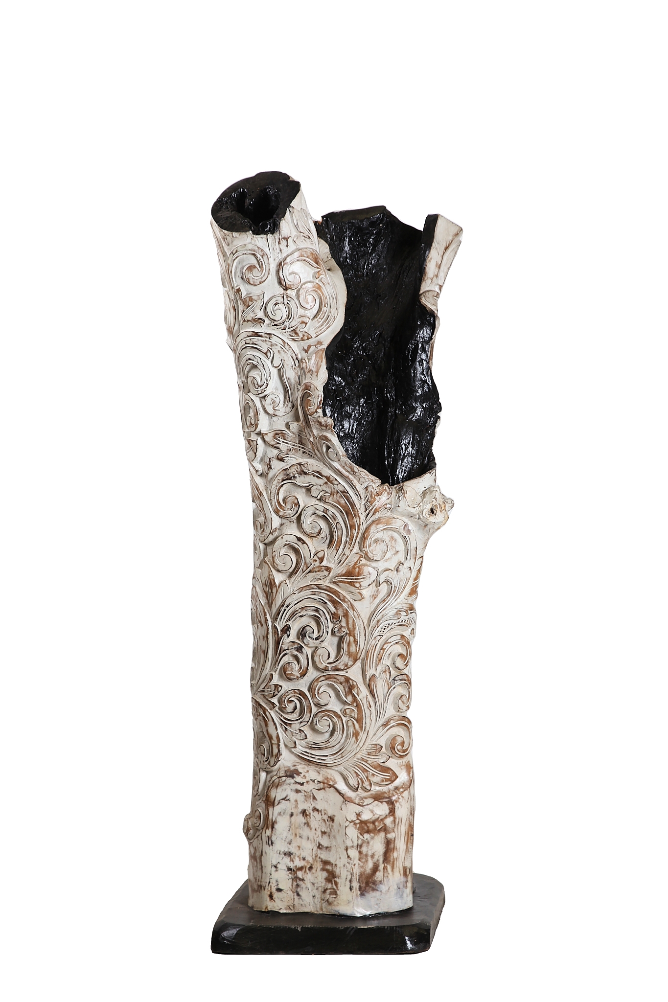 Natural Carved Tree Sculpture for Indoor Setting