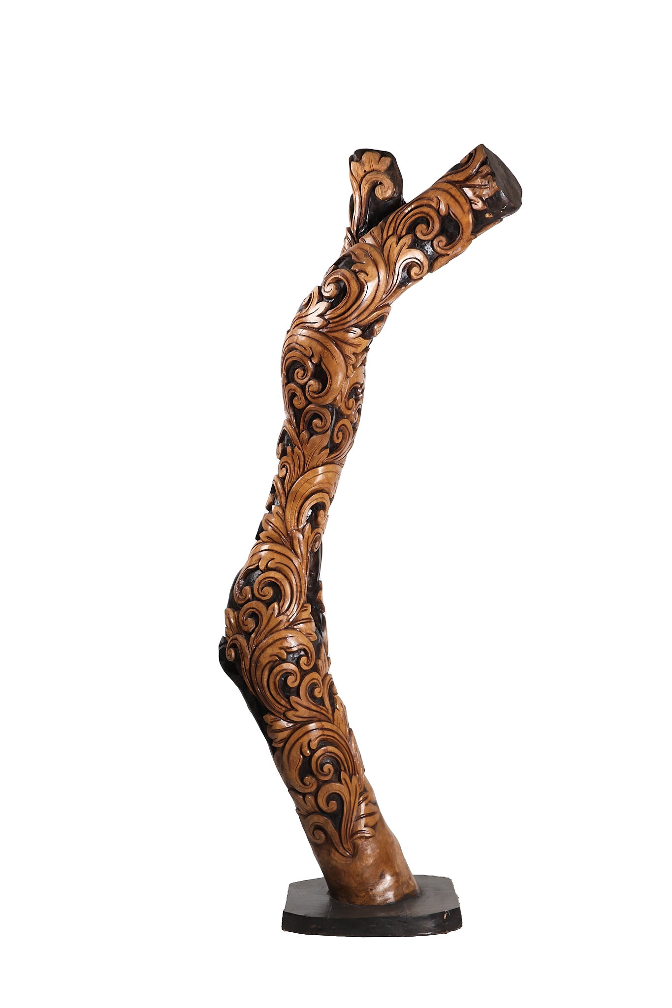 Natural Carved Tree Sculpture for Indoor Setting