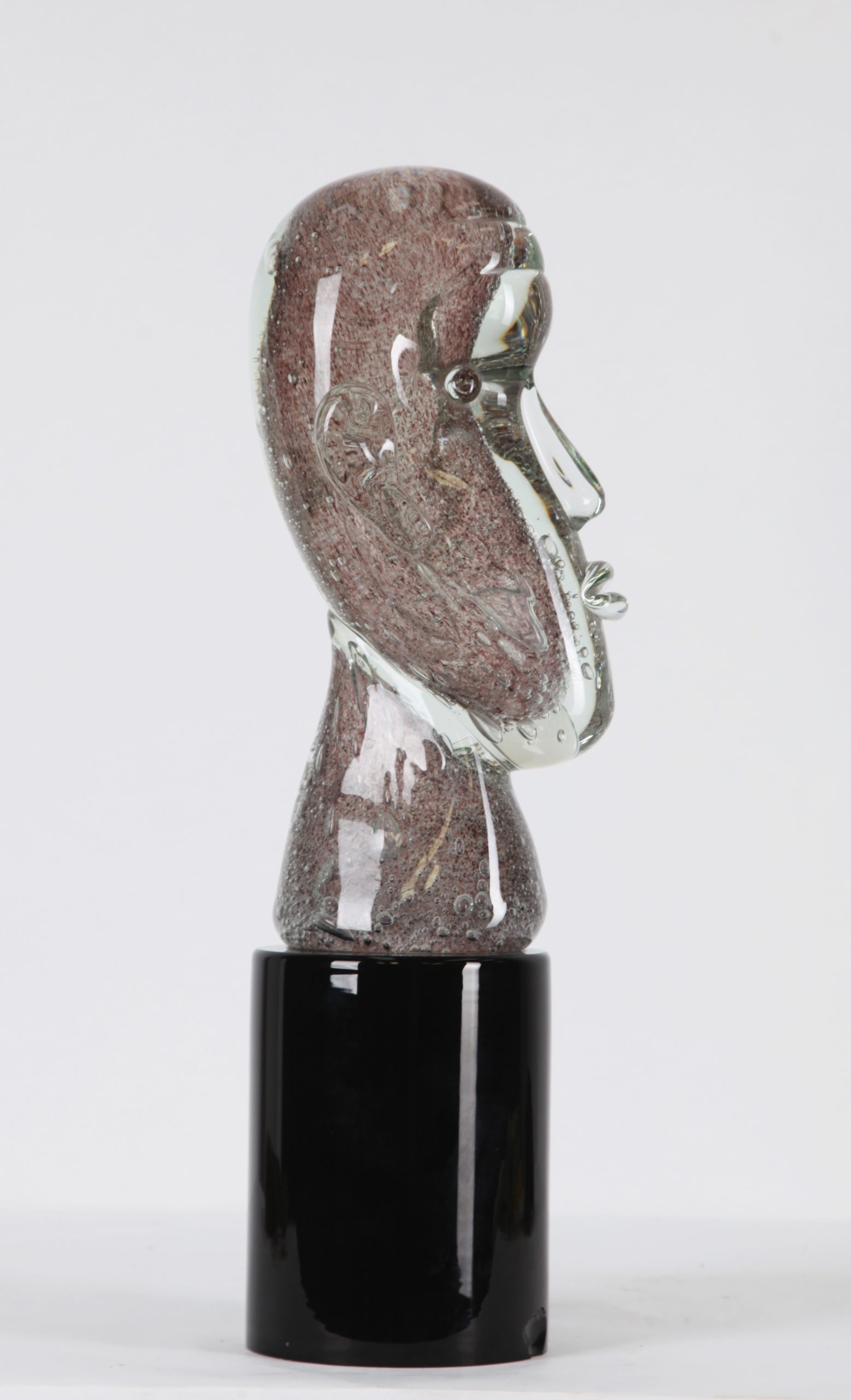 Tabletop Face Sculpture - Glass Bust by Stefano Toso (Unique) - Image 2