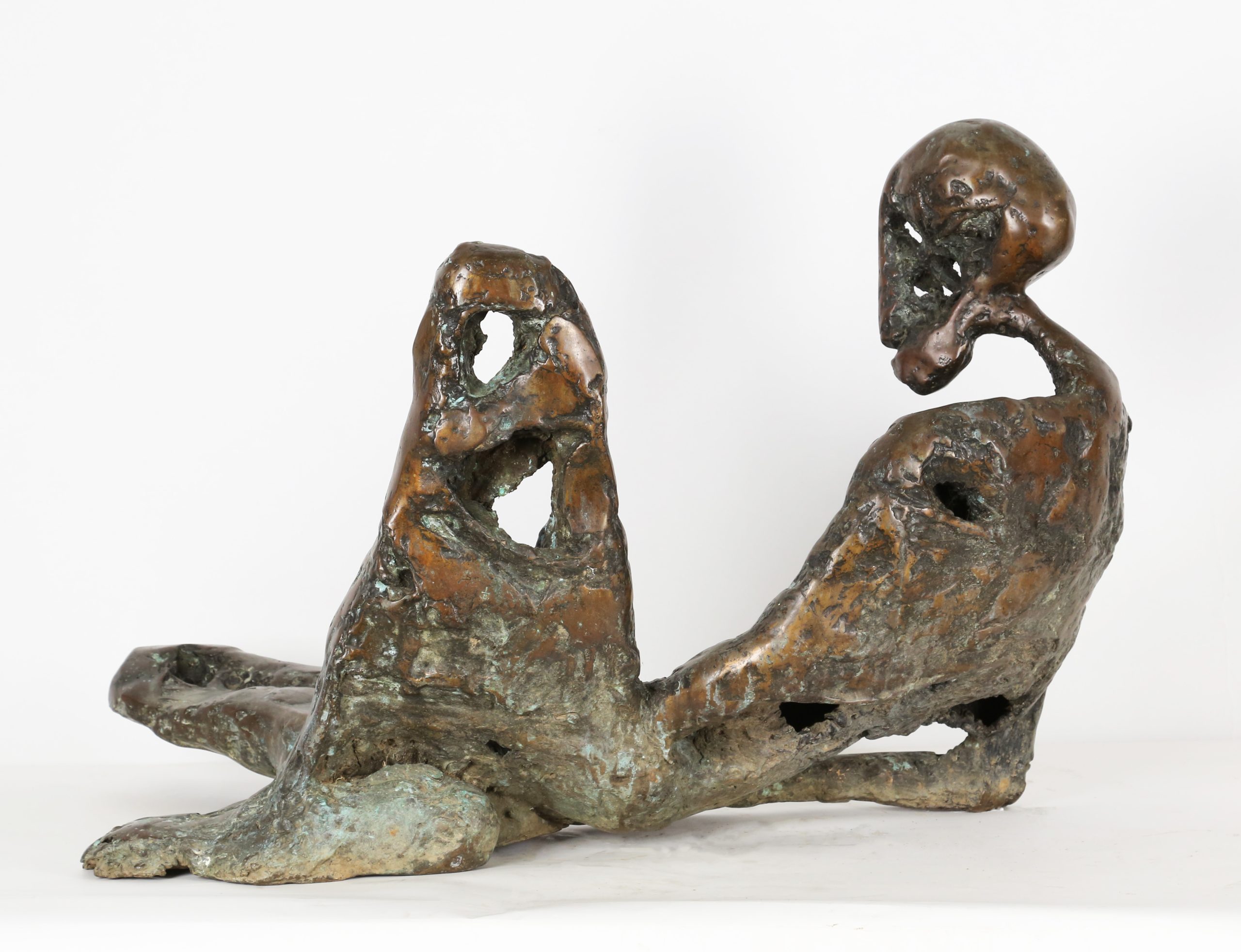Large Bronze Abstract Sculpture - Lesotho Figure I by Stella Shawzin - Image 2