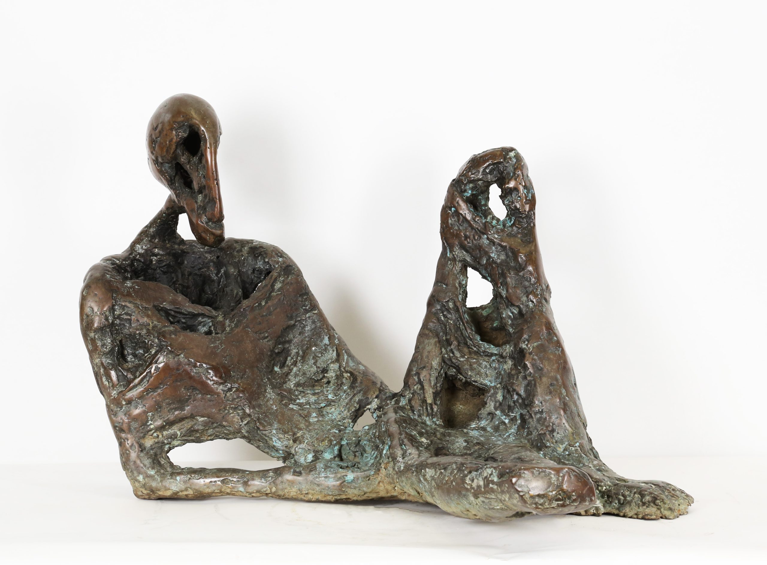 Large Bronze Abstract Sculpture - Lesotho Figure I by Stella Shawzin - Image 4