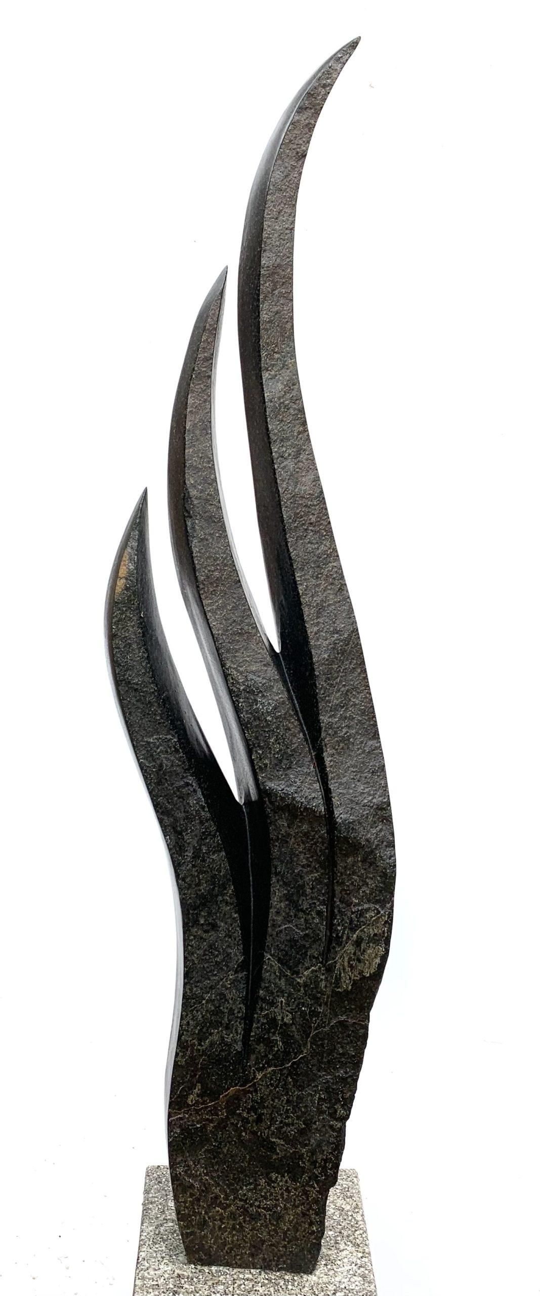 An abstract Shona sculpture made of Springstone.