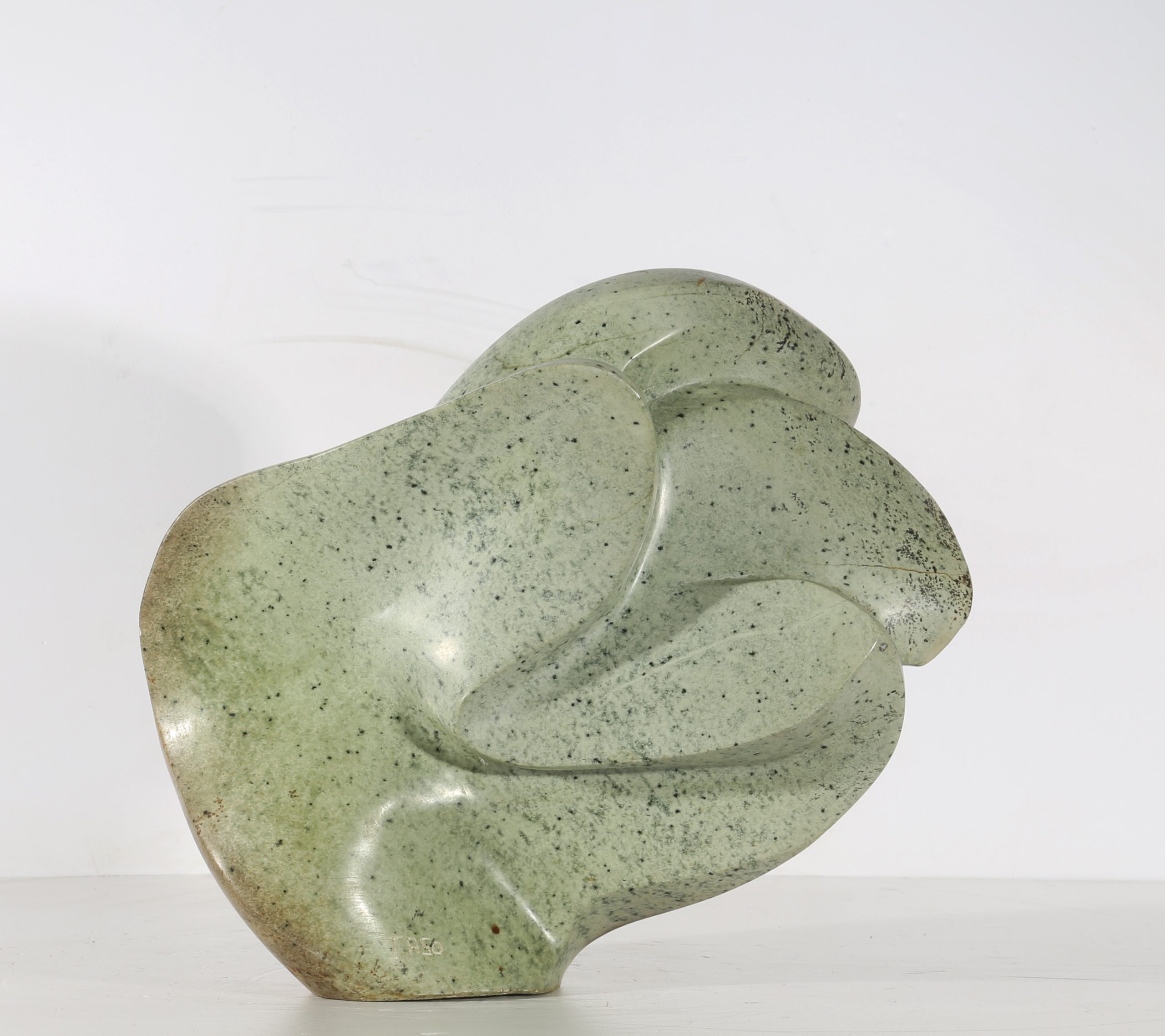 Tabletop Abstract Stone Sculpture - Preening Bird by Tago Tazvitya (Unique) - Image 4