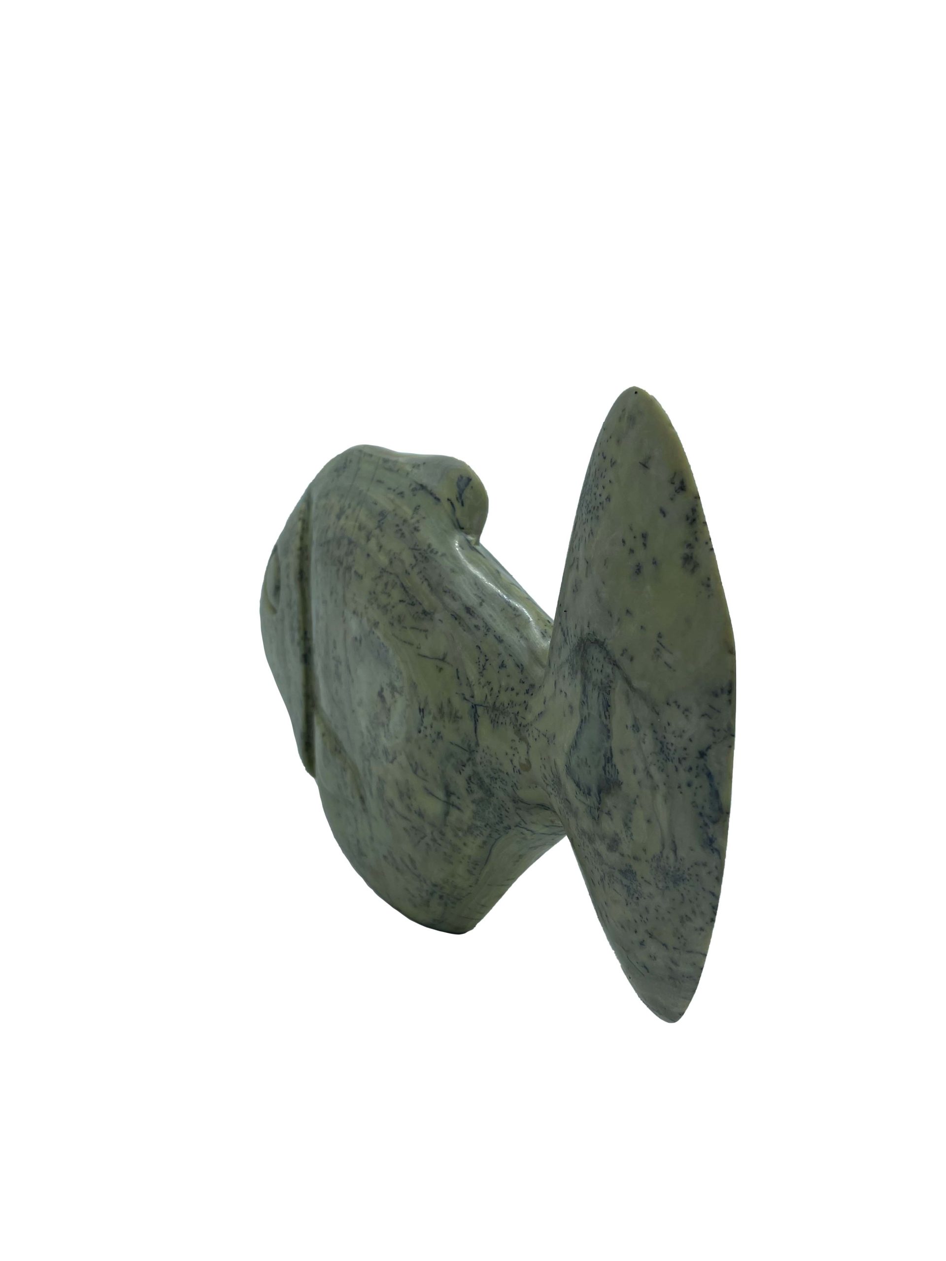 Stone Fish Sculpture in Opal Stone. Free Standing and suitable for indoor or outdoor garden setting
