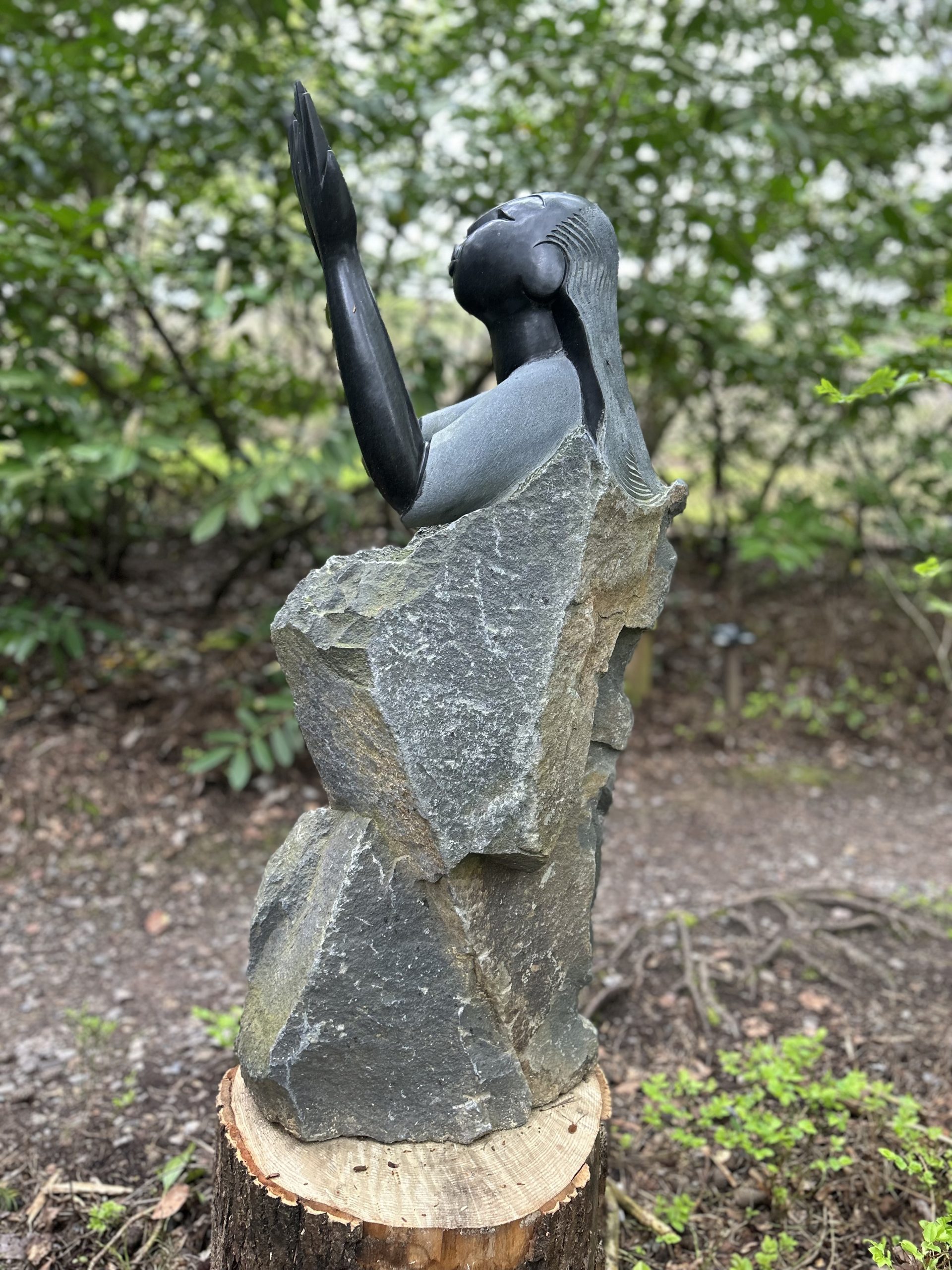 Large Stone Figurative Sculpture - In Prayer by Tinei Mashaya (Unique) - Image 2