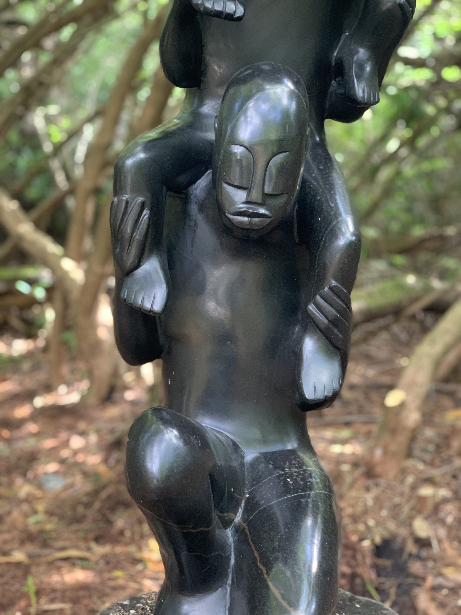 Large Stone Figurative Sculpture - Supporting My Family by Tinei Mashaya (Unique) - Image 2