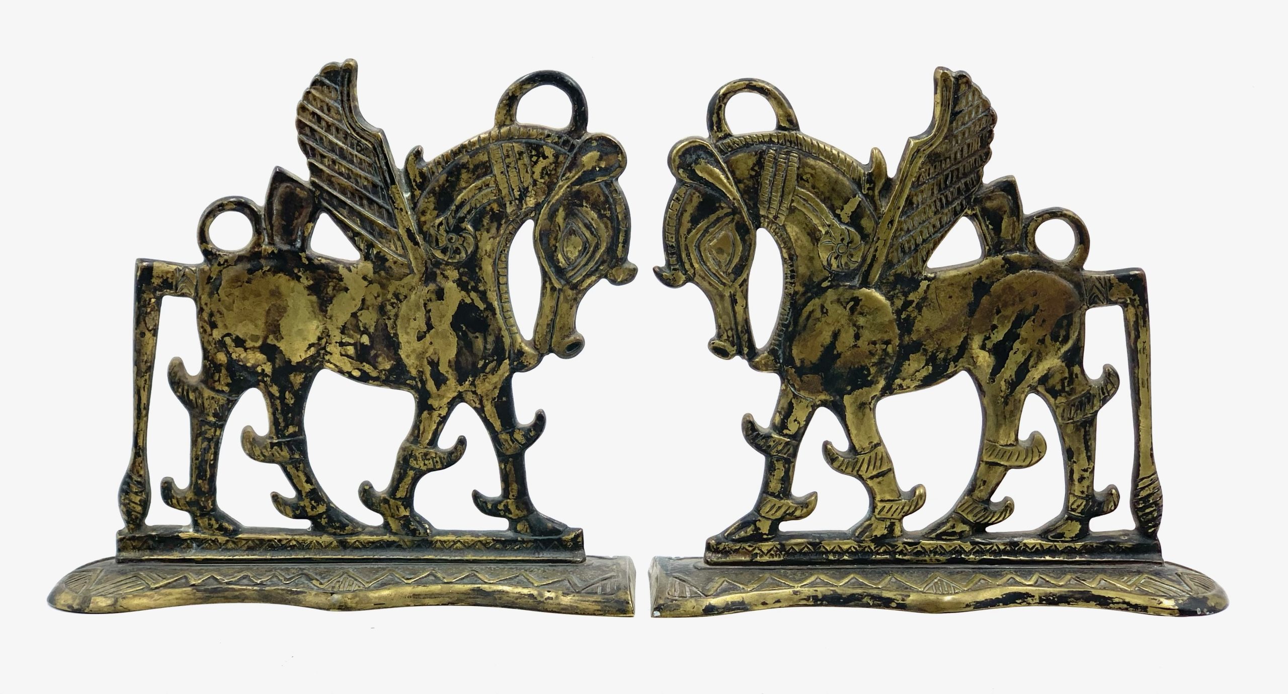 Winged Horse Sculpture Book Ends
