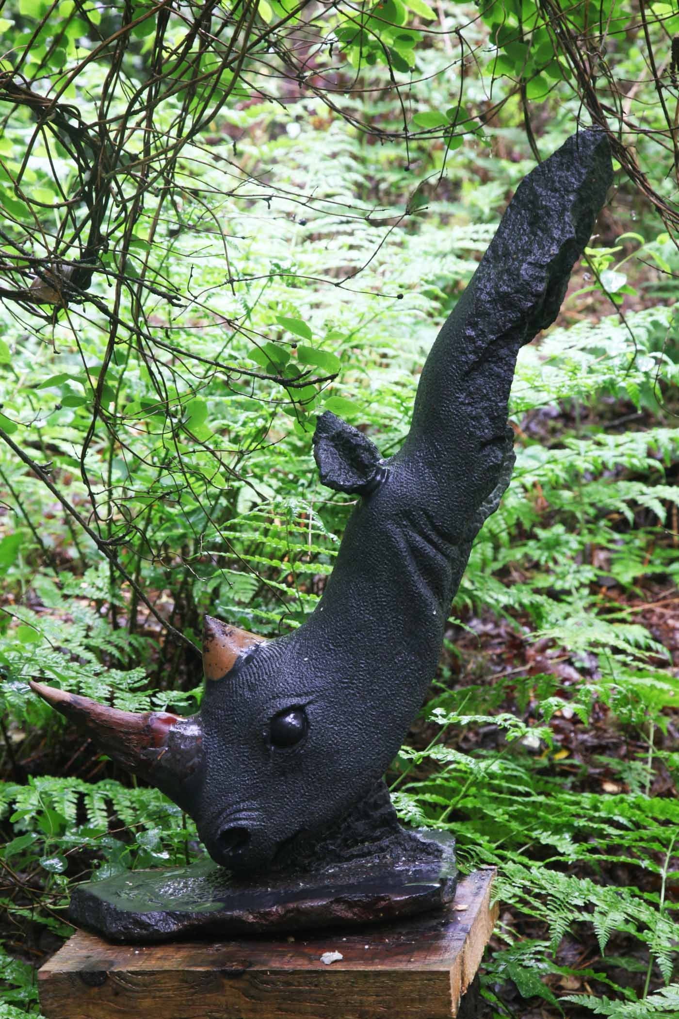 Tabletop Stone Animal Sculpture -  Africa's Pride by Vengai Chiwawa (Unique) - Image 2
