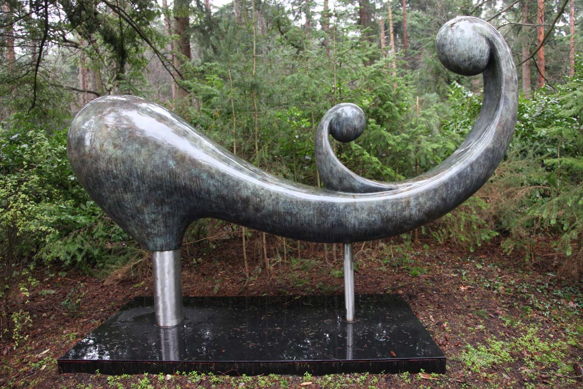 Monumental Abstract Figurative Bronze Sculpture - Mother Playing with Child by Victor Halvani (Edition of 6) - Image 3
