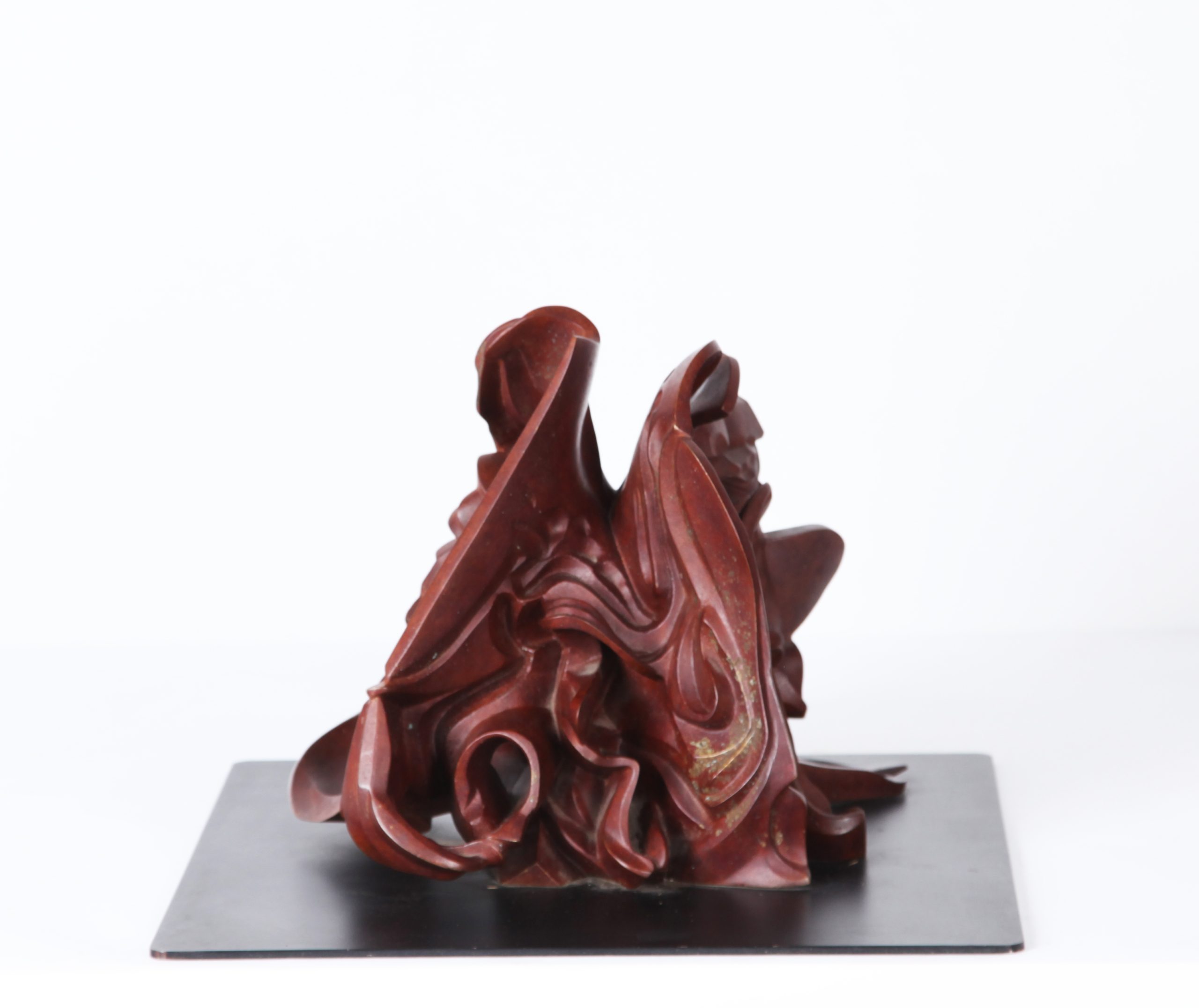 Tabletop Abstract Bronze Sculpture - Butterfly by Woodcutter - Image 4