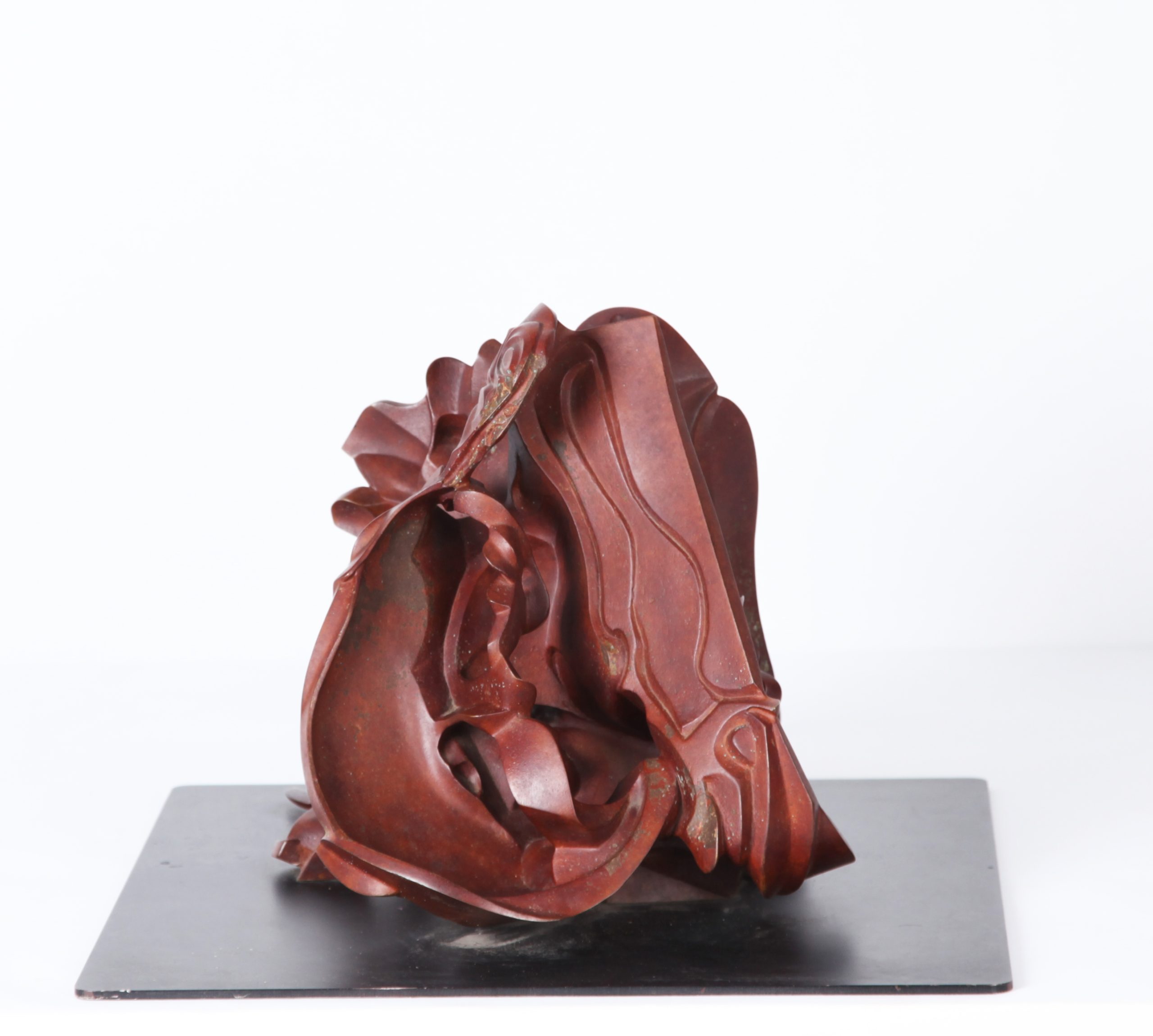 Tabletop Abstract Bronze Sculpture - Butterfly by Woodcutter - Image 3