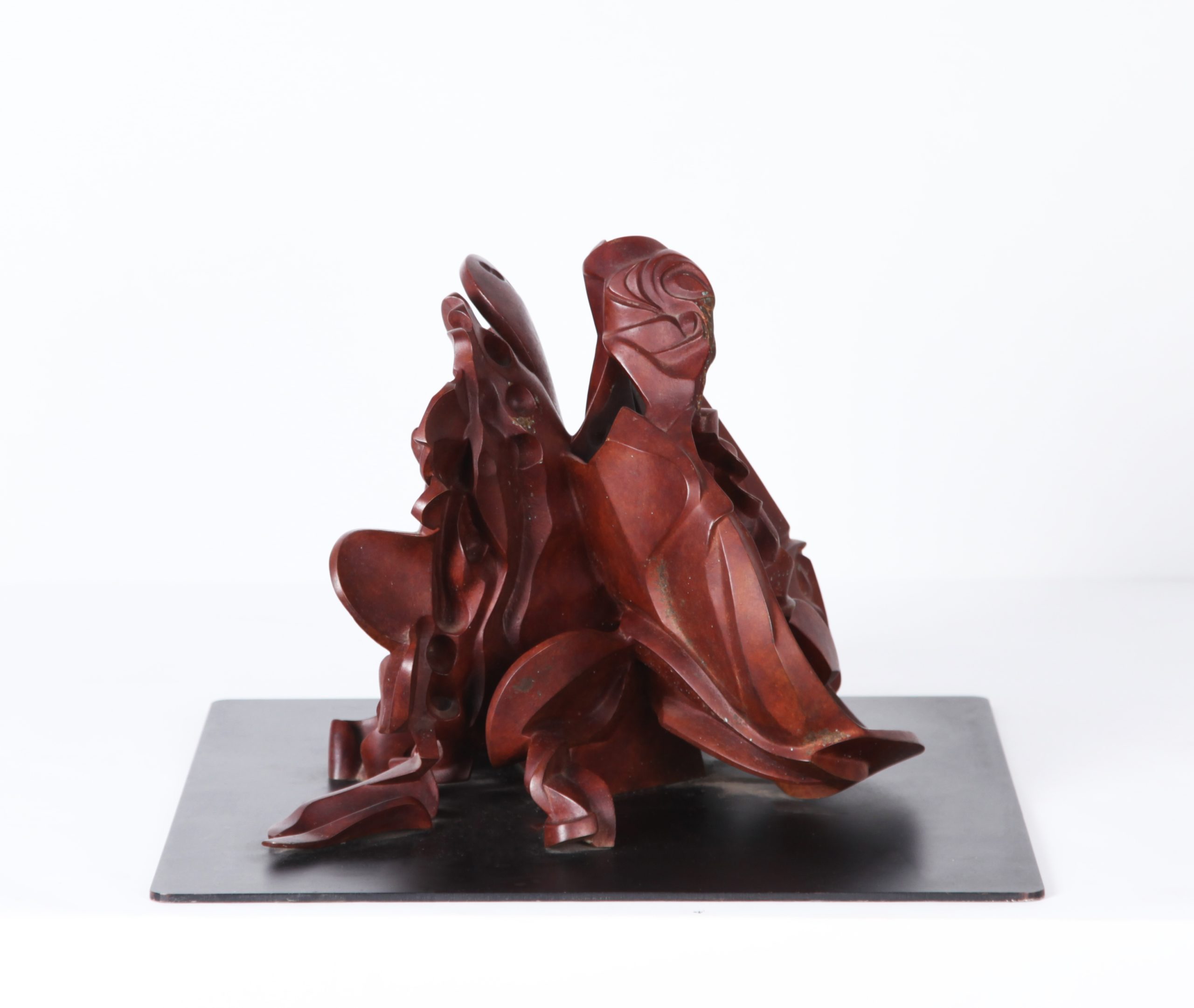 Tabletop Abstract Bronze Sculpture - Butterfly by Woodcutter - Image 2